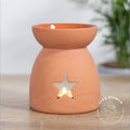 Brûle-parfum pour cire parfumée, brûleur à huile: Terracotta étoile