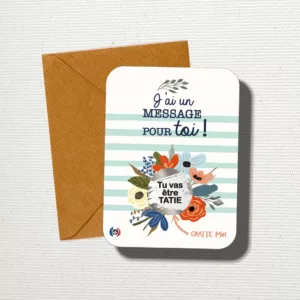 GRATTE MOI PAPETERIE - Carte à gratter "Tu vas être tatie"