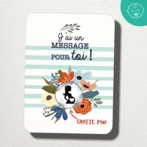 GRATTE MOI PAPETERIE - Carte à gratter : annonce de grossesse
