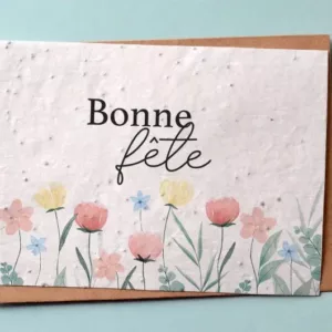 CARTE À POUSSER - Carte À Planter Bonne Fête Fleurs.