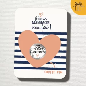 GRATTE MOI PAPETERIE - Carte à gratter "Je t'aime Maman !"