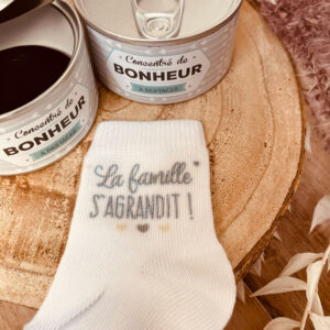 LA VIE EN MAGENTA - Boîte conserve chaussette La famille s'agrandit