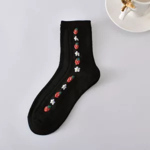 HAPPY KNITS - Chaussettes Fraise n°1 en coton