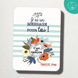 GRATTE MOI PAPETERIE - Carte à gratter "C'est un garçon"