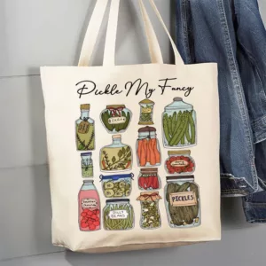 AVERY LANE GIFTS – Tote bag en toile Pickle My Fancy Vintage Pickles