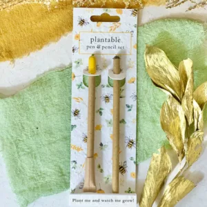 LITTLE GREEN GIFTS – Set stylo & crayon plantables Bees & Blossoms